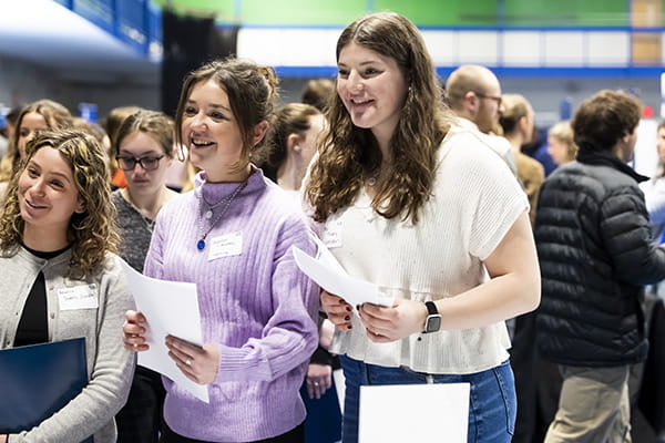 Students at Endicott's Internship, Co-op, & Career Fair