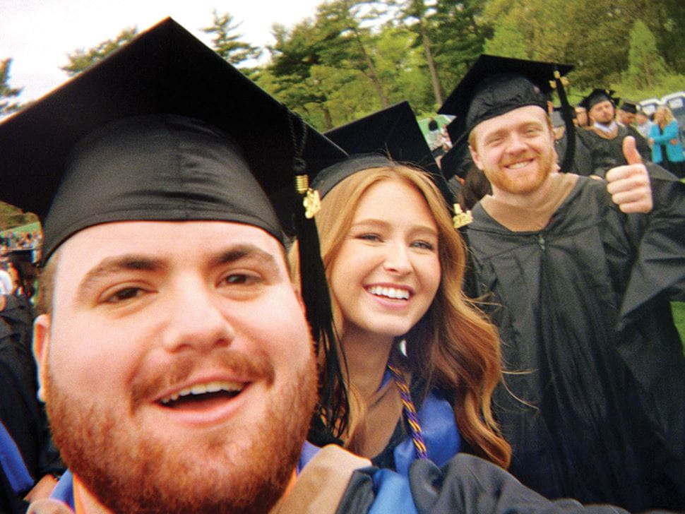 Students at graduation